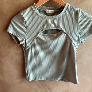 Altar’d State Soft Moss Green Shirt